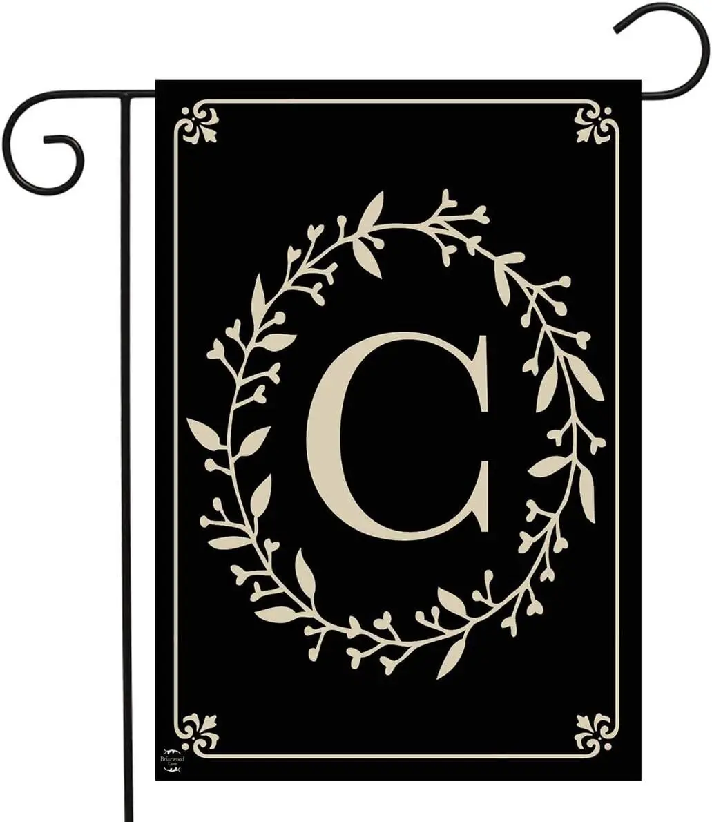 Briarwood Lane Classic Monogram Letter C Garden Flag Everyday 18