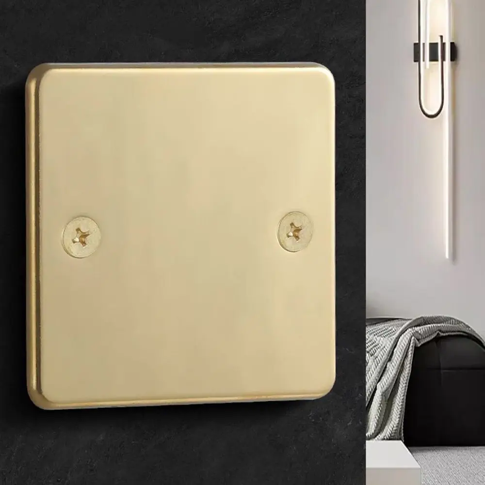 New 86 /120 Type Bottom Box Panel Stainless Steel Gold Silver Blank Panel Decorative Cover Plate