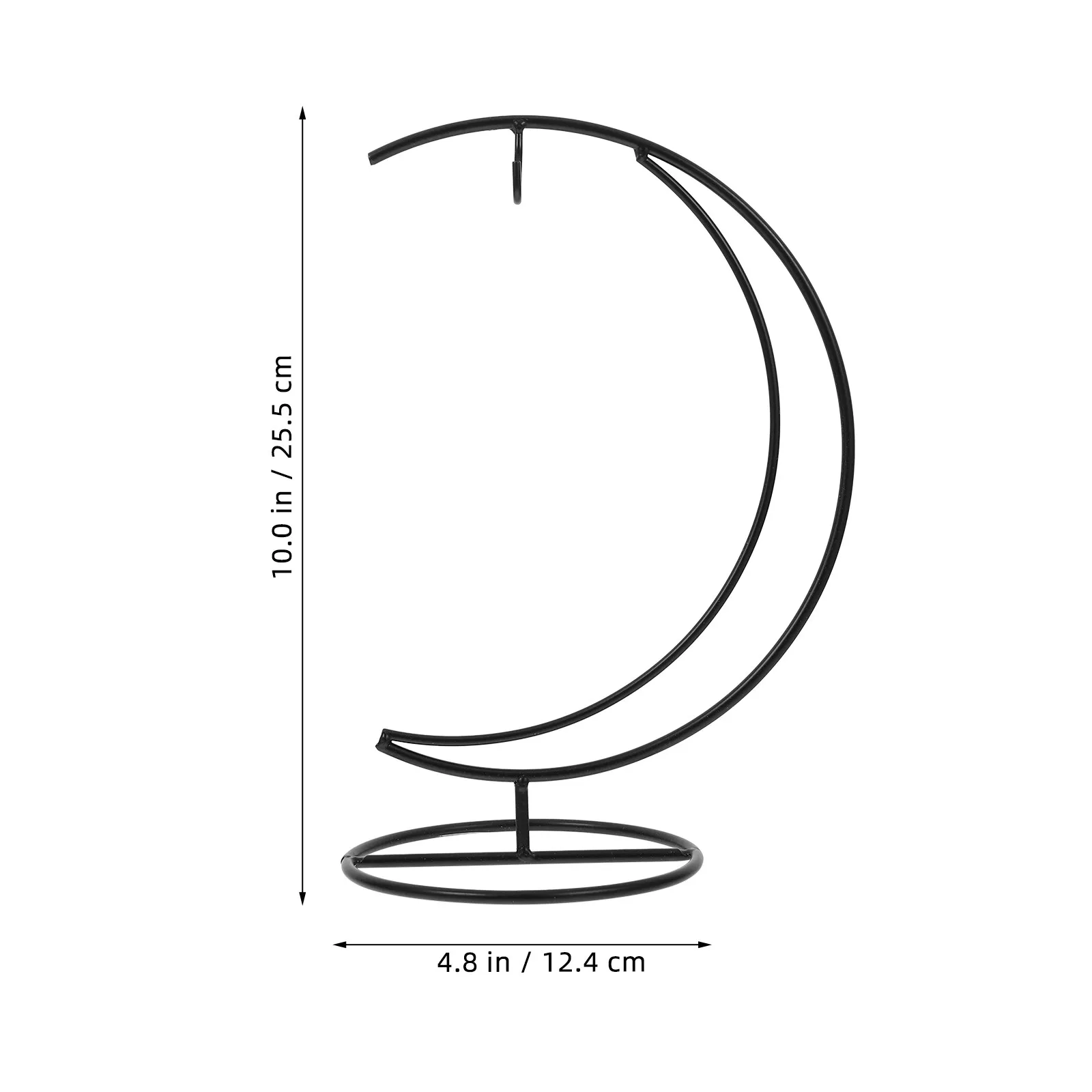 Versatile Iron Hanging Stand Moon Inspired Ornament Display Rack for Glass Globe Crystal Ball Hanging Terrarium Home Garden