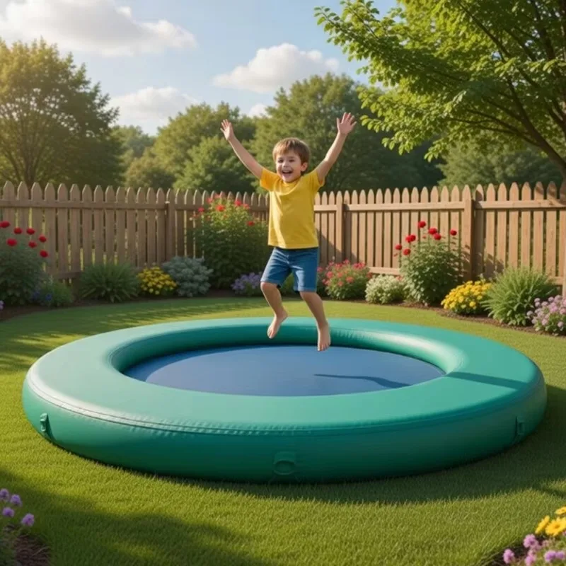 Wholesale Sand-Resistant Valve Housing Weatherproof Inflatable Trampoline for Kids Outdoor Activity - view 4