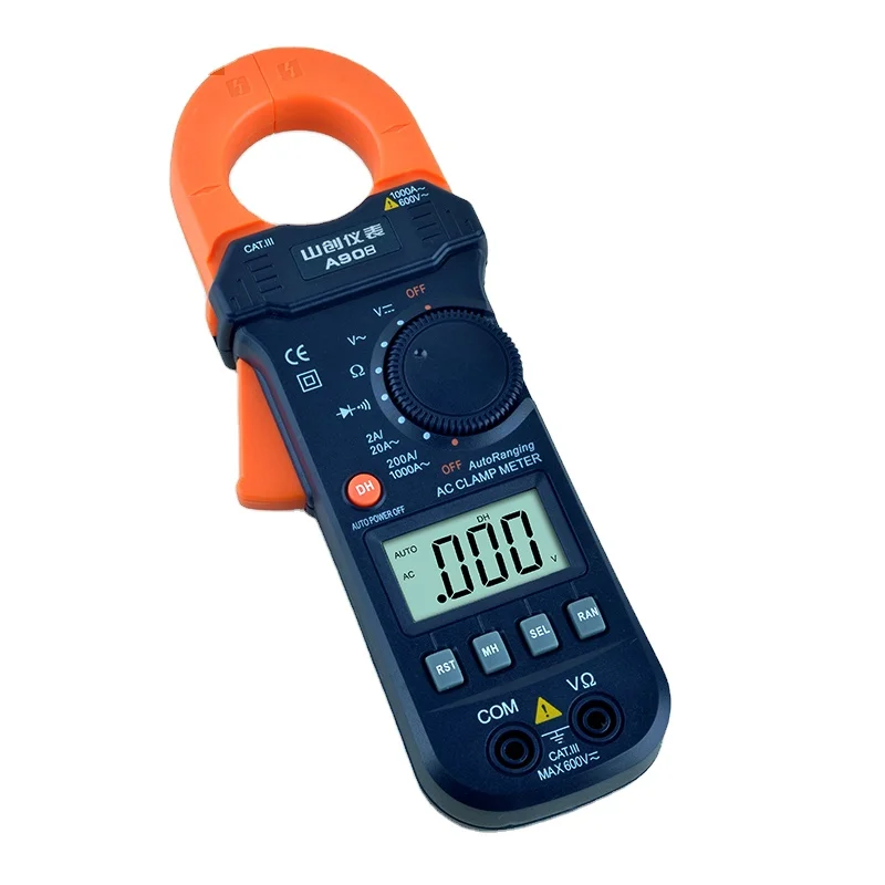 

A908 Digital Multimeter Clamp Meter Current Clamp Pincers Current Voltage Tester AC/DC Ohm Resistance