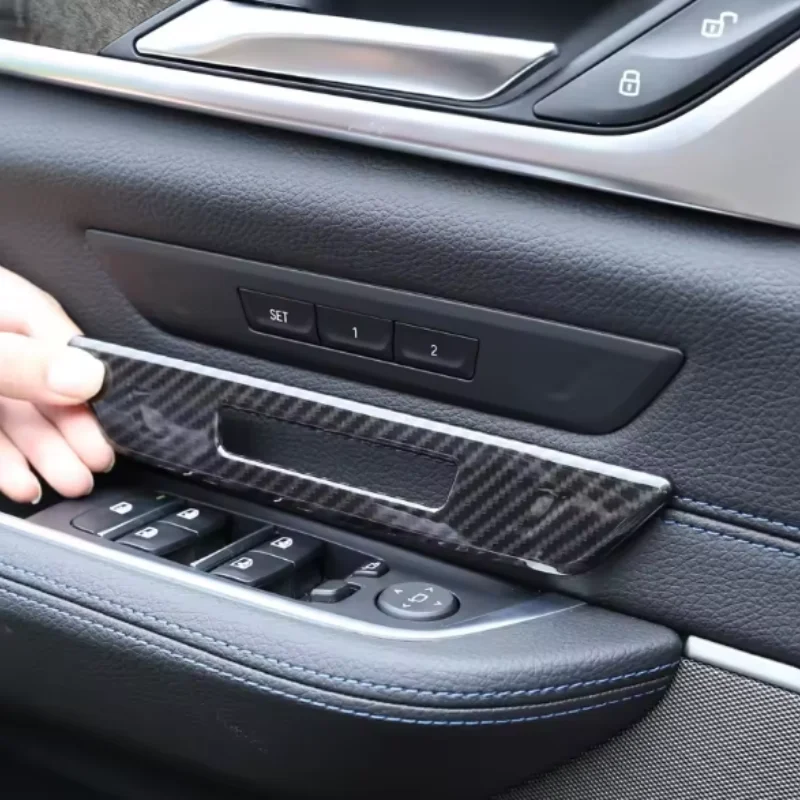 

For BMW 5 Series 6 SeriesGT G30 G32 2017-2022 ABS Carbon Fiber Car Seat Memory Lock Button Frame Trim Cover Sticker Car Accessor