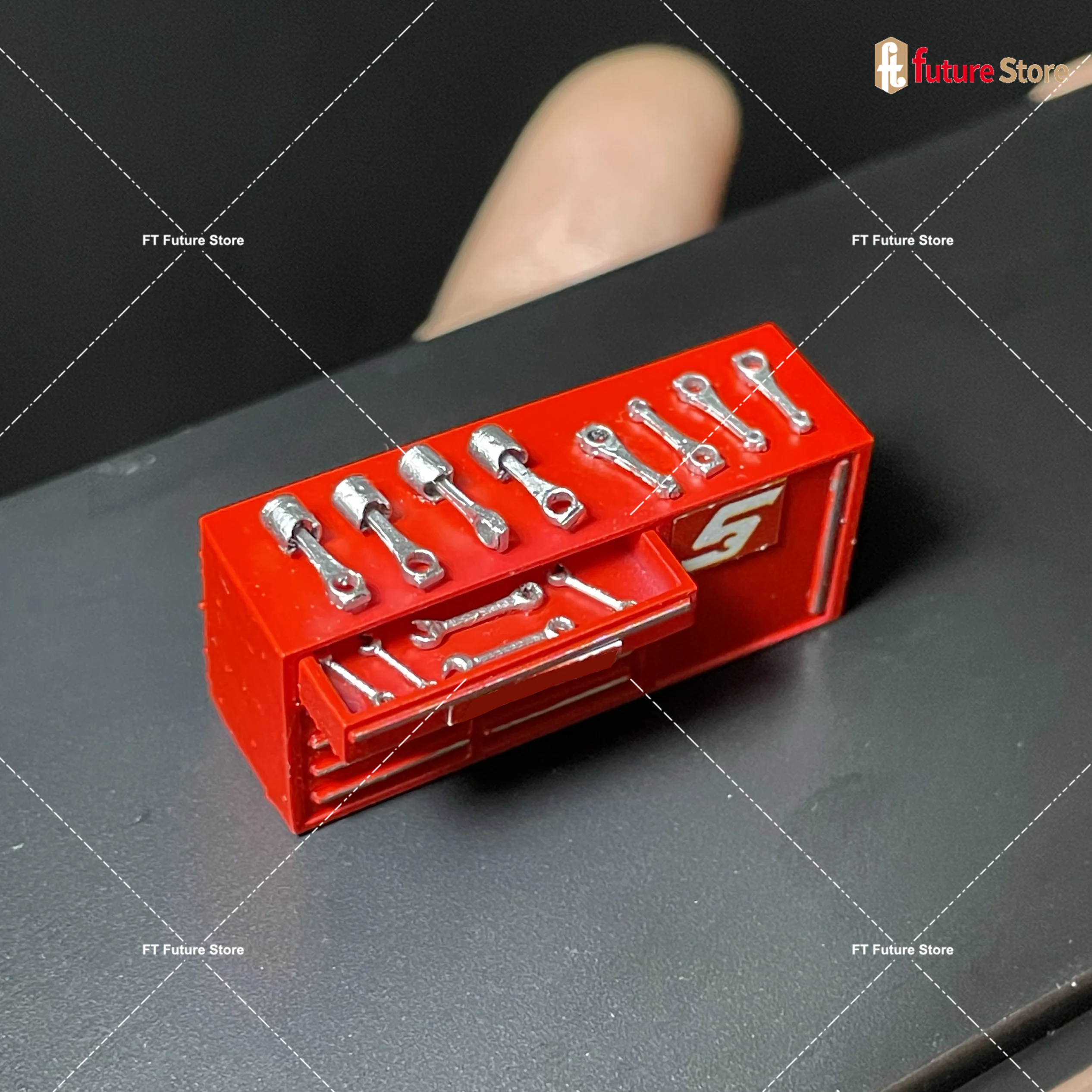 1/64 Garage Workbench Set Red Tool Cabinet Auto Repair Tool Model Scene Accessories Miniature Figures Micro Scene Decor Display