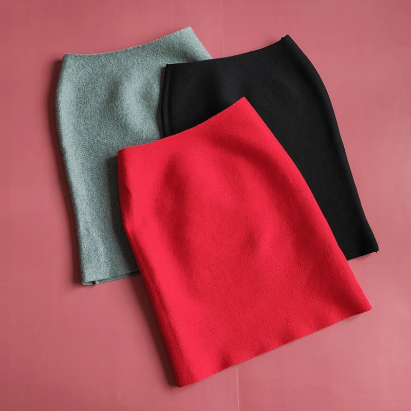 Mädchenrock Frühling und Herbst Baby-Bleistiftrock Elastisch Slim Fit One Step Rock Roter Freizeitrock für Kinder – Detail 1