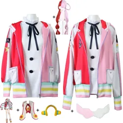 Anime Uta Theatre Version Movie Red Daughter Of Shanks Cosplay Costume Wig Wings Shoes Headphone Adult Halloween Suit