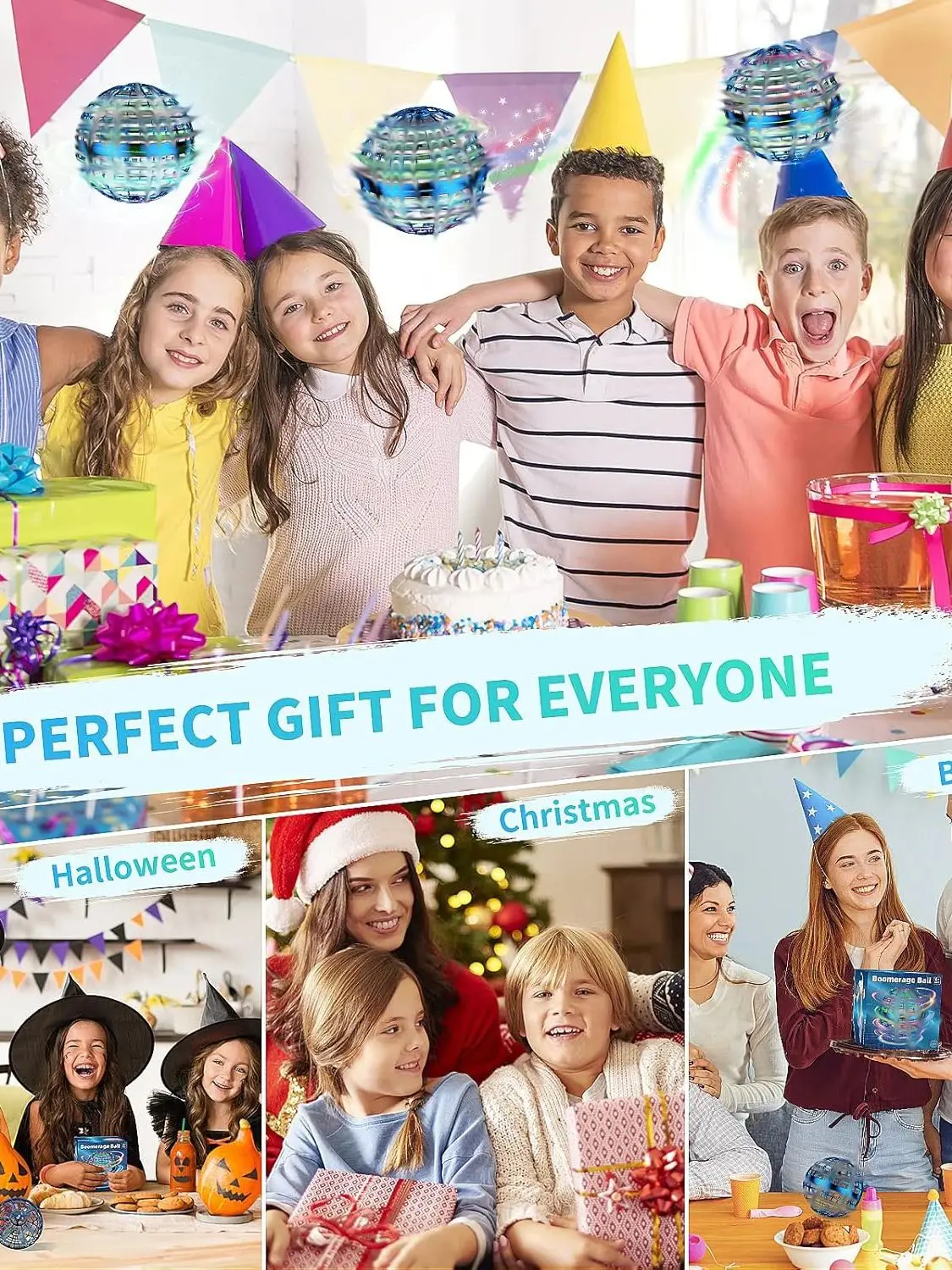 2026 Nieuwe Verbeterde Flying Orb Ball Magic Hover Cosmic Globe RGB Verlichting Voor Kinderen Tieners Volwassenen Indoor Outdoor Hand Drone Fidget Speelgoed - afbeelding 2