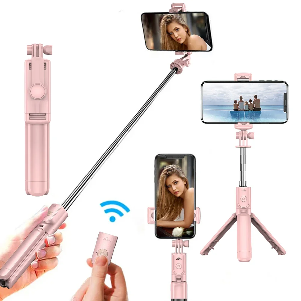 iPhone Selfie Stick Tripod Stand Detachable Remote Control Monopod for TikTok Live Streaming Compatible with Various Phones