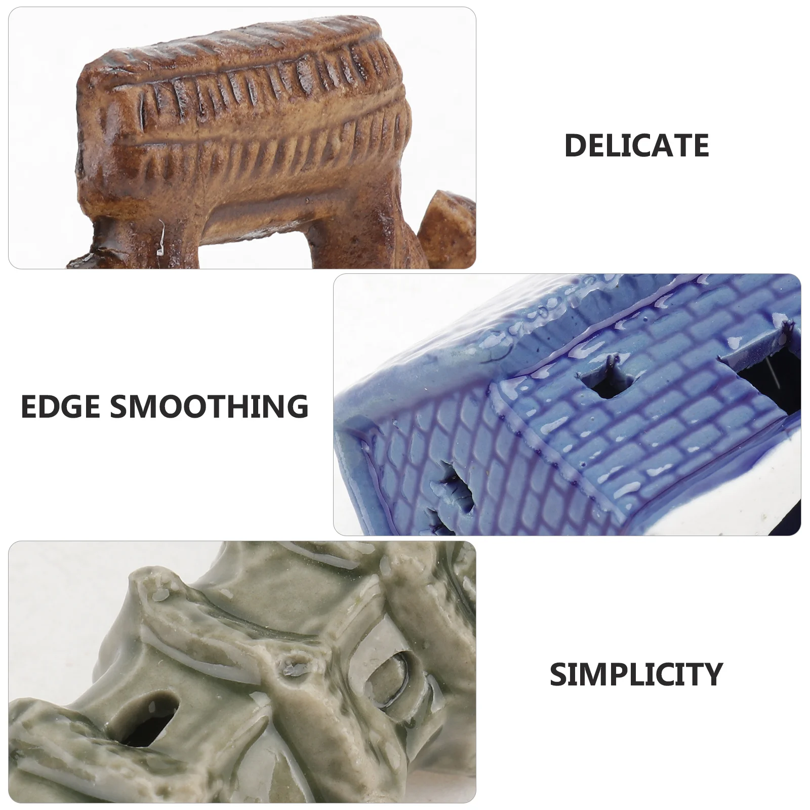 

4 Pcs Aquarium Adornment Fish Tank Ornament Ornaments for Crafts Simulation Ceramic Decor Decoration Decorative Simple