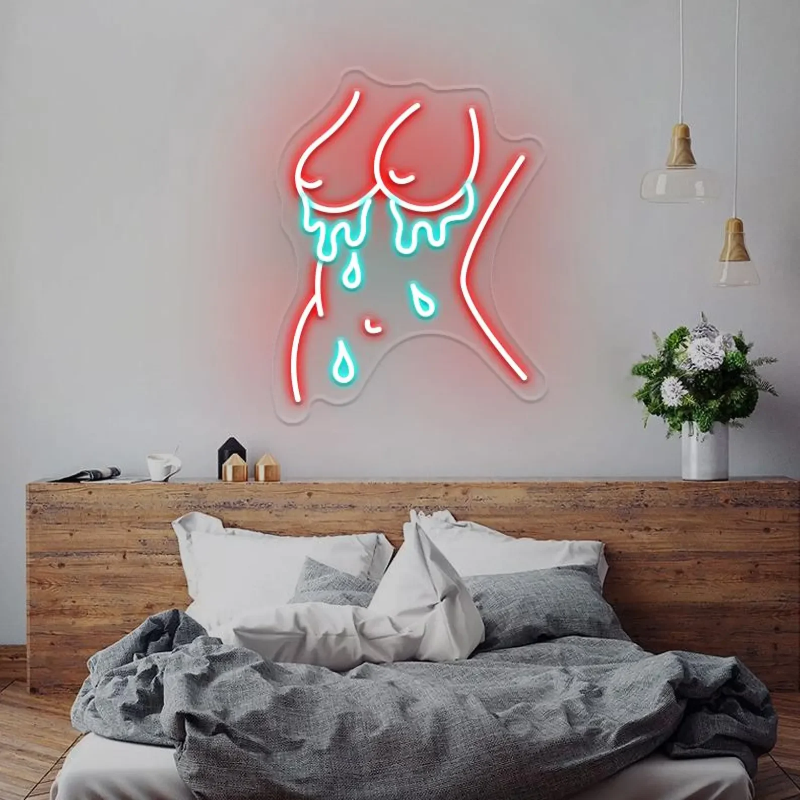 

Элегантная неоновая вывеска с женским силуэтом, настенный декор для боди-арта, неоновая вывеска для женского тела, неоновая вывеска на заказ, уникальный подарок для нее