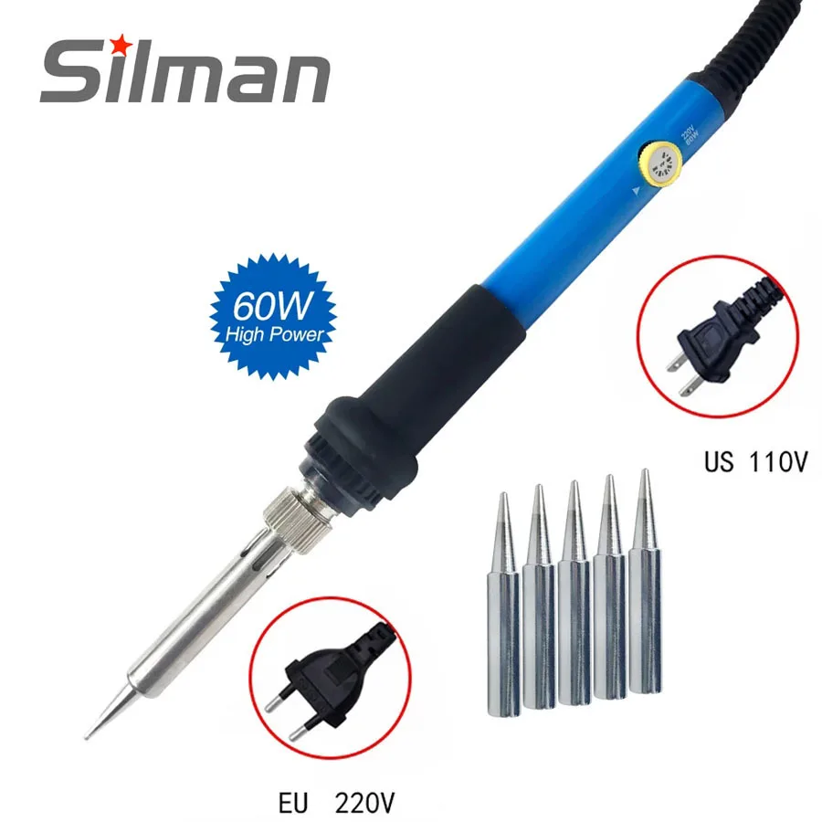 

Electric Soldering Iron 60w Iron220V 110V Temperature Adjustment Soldering Iron Household Electronic Welding Tips Repair Tools