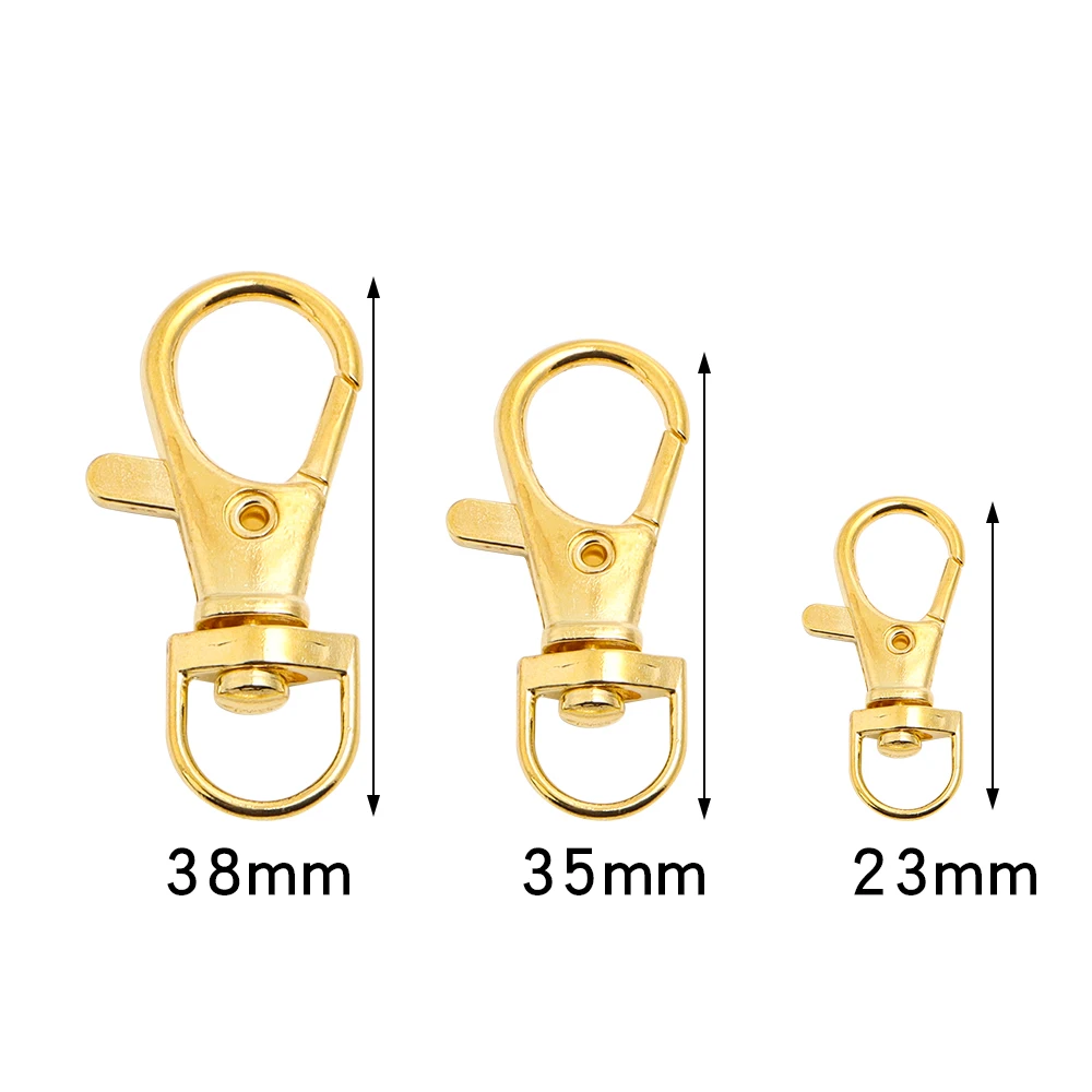 10Pcs Alloy Lobster Clasp Hooks D-ring Carabiner Kit Keychain Belt Buckle Accessories For Handbags DIY Crafts Ornament Making