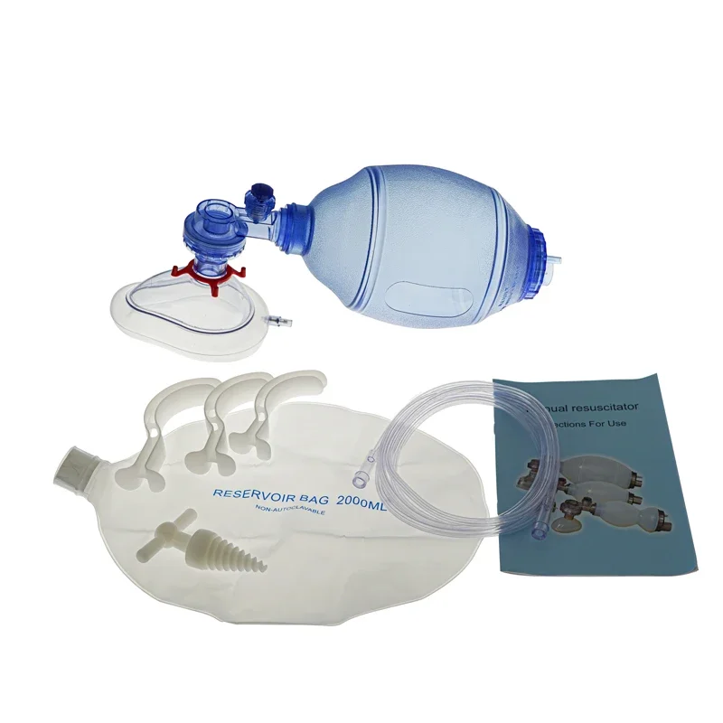 First Aid Tools PVC Manual Resuscitator Reservoir Bag Artificial Resuscitator Emergency Ambu Bag For Adult Child Infant