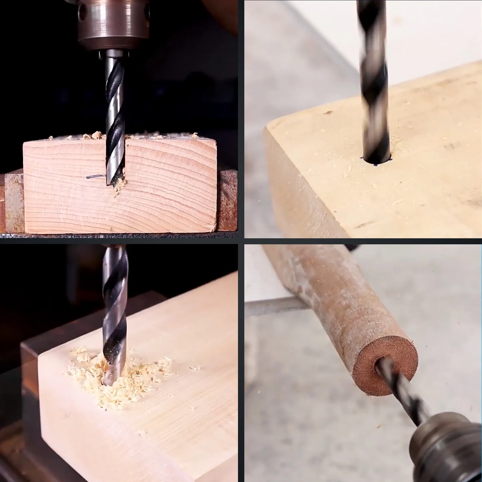 12-teiliges Zentrier-Holzbohrer-Set, 3 mm–12 mm Doppelflöte, Kohlenstoffstahl für schnelles und sauberes Bohren in Holzbearbeitung und Heimwerken – Detail 4