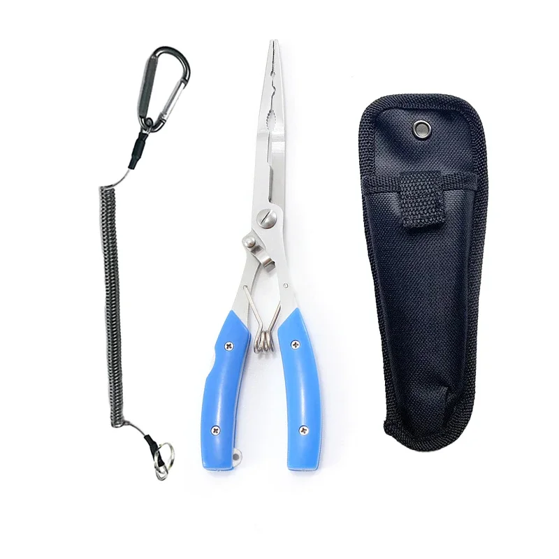 

Multifunctional Fishing Line Cutter Stainless Steel Straight Nose Fishing Pliers 108.5g Extended Fishing Tools ABS Material