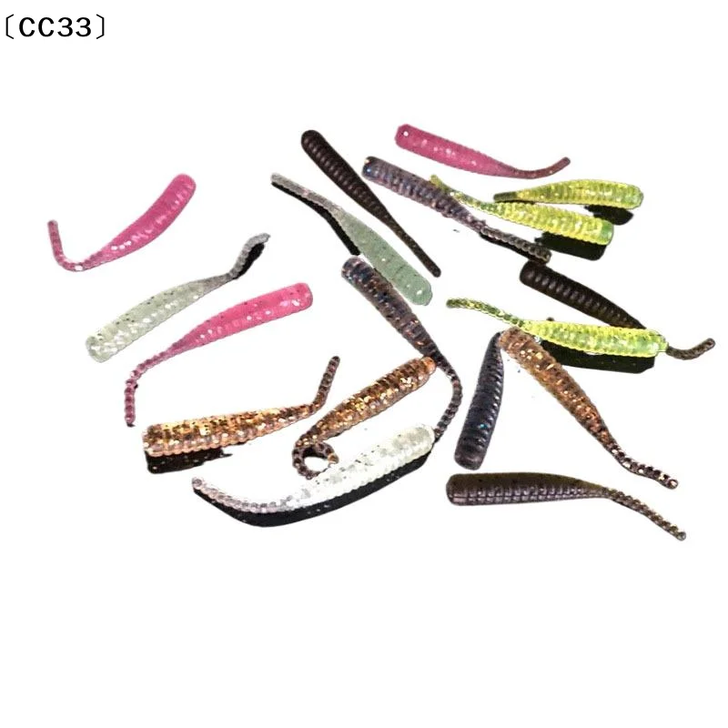 10 PCS Wobblers Mini Fishing Soft Lures Rubber Soft Baits 3.5cm 0.3g Soft Worm Artificial Baits Bass PVC Fish〔CC33〕
