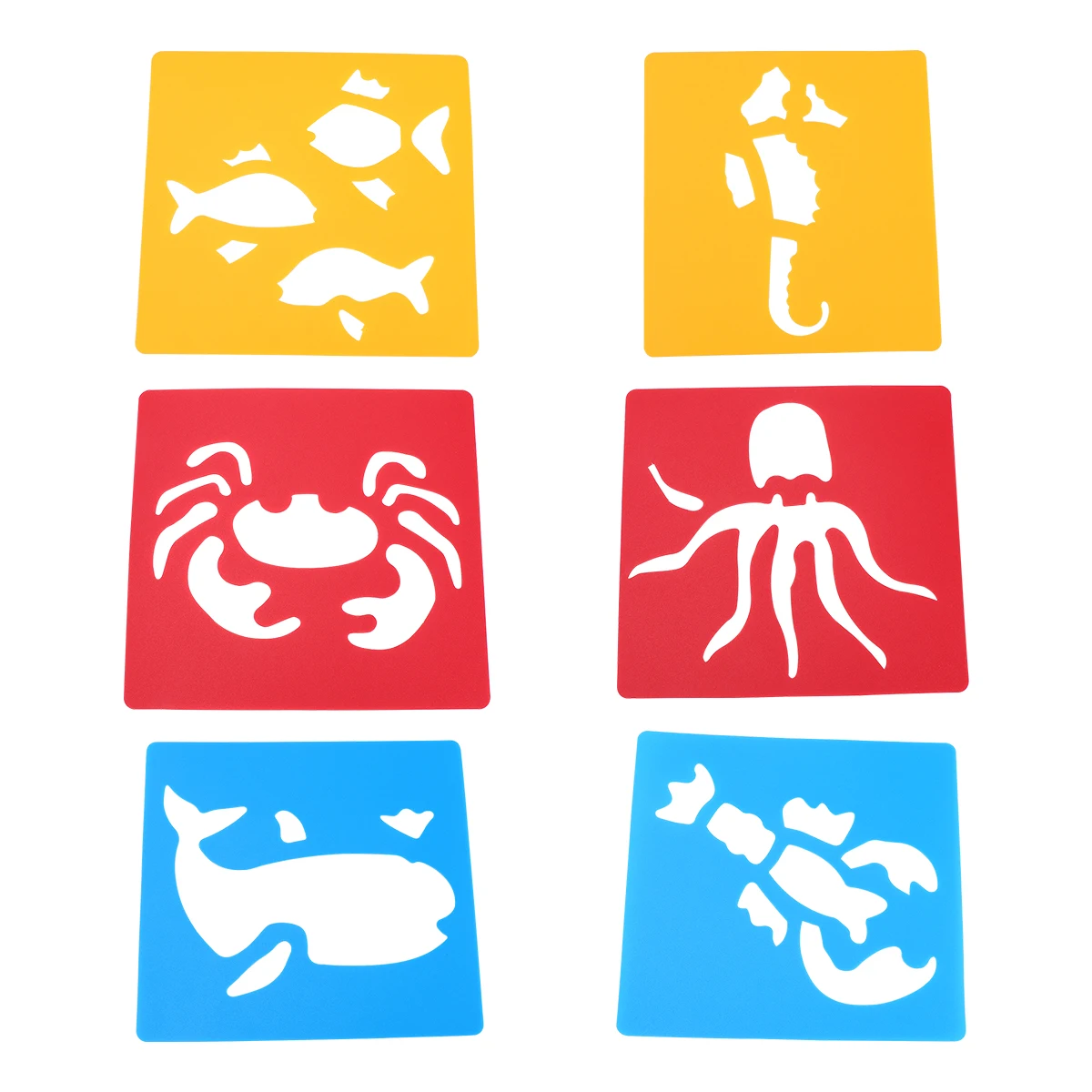 

6 Pcs Drawing Template Stencils Wall Painting Templates Cute Washable for Animal Mold