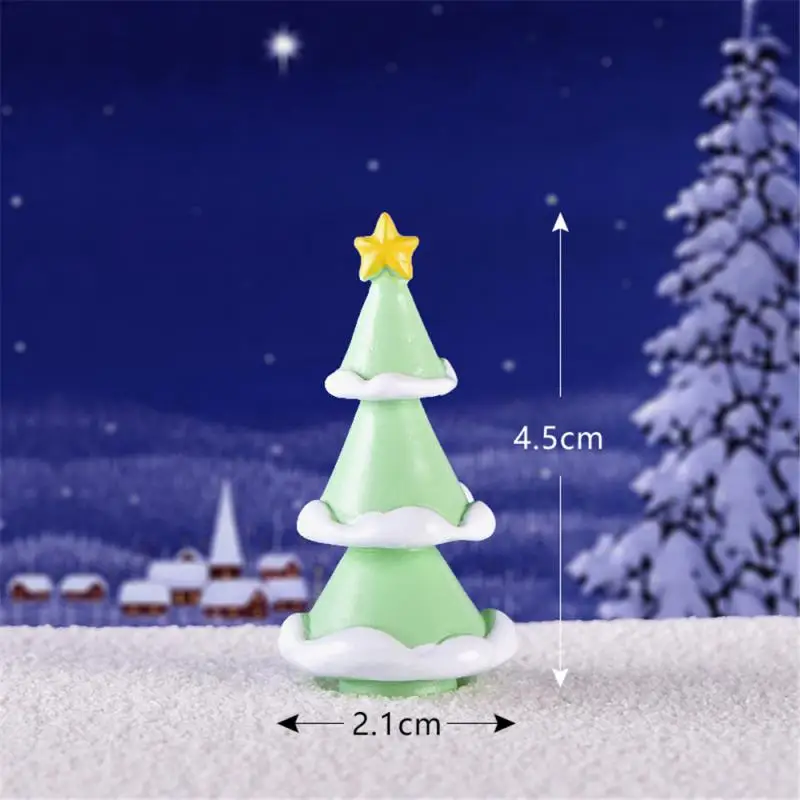 1pc Santa Claus Snowman Home Christmas Decoration Resin Craft Miniature Figure Tiny Bonsai Microlandscape Fairy Garden Decor