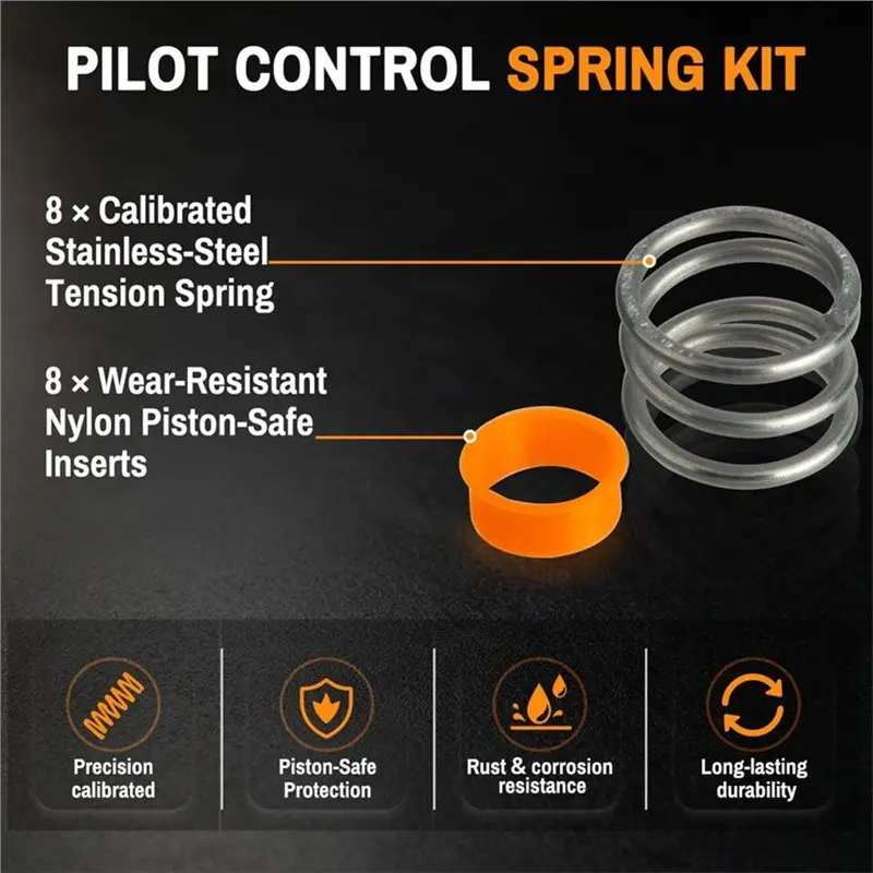 ABLK For Excavator Skid Steer,Hydraulic Pilot Valve Joystick Replacement Kit- Pilot Control Spring Repair Parts For Track Loader