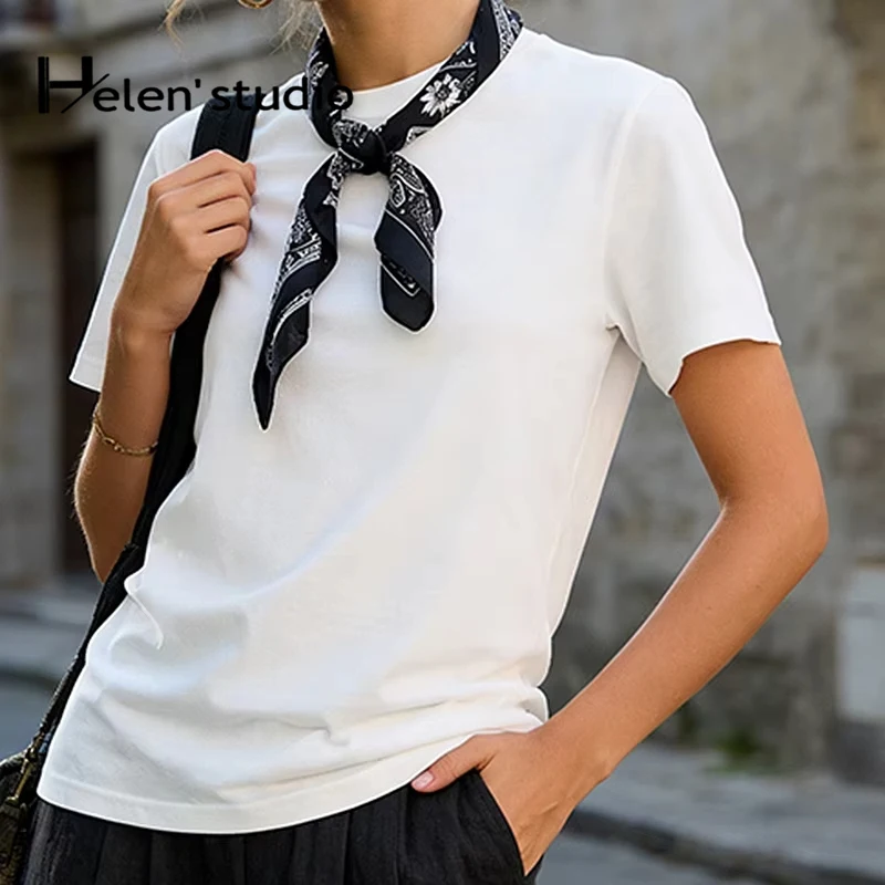 

Original Quality Summer Women's t-Shirts And Polos 100% Cotton Casual Short Sleeve Tops Chic Basic y2k Tops Women Clothes Mujer