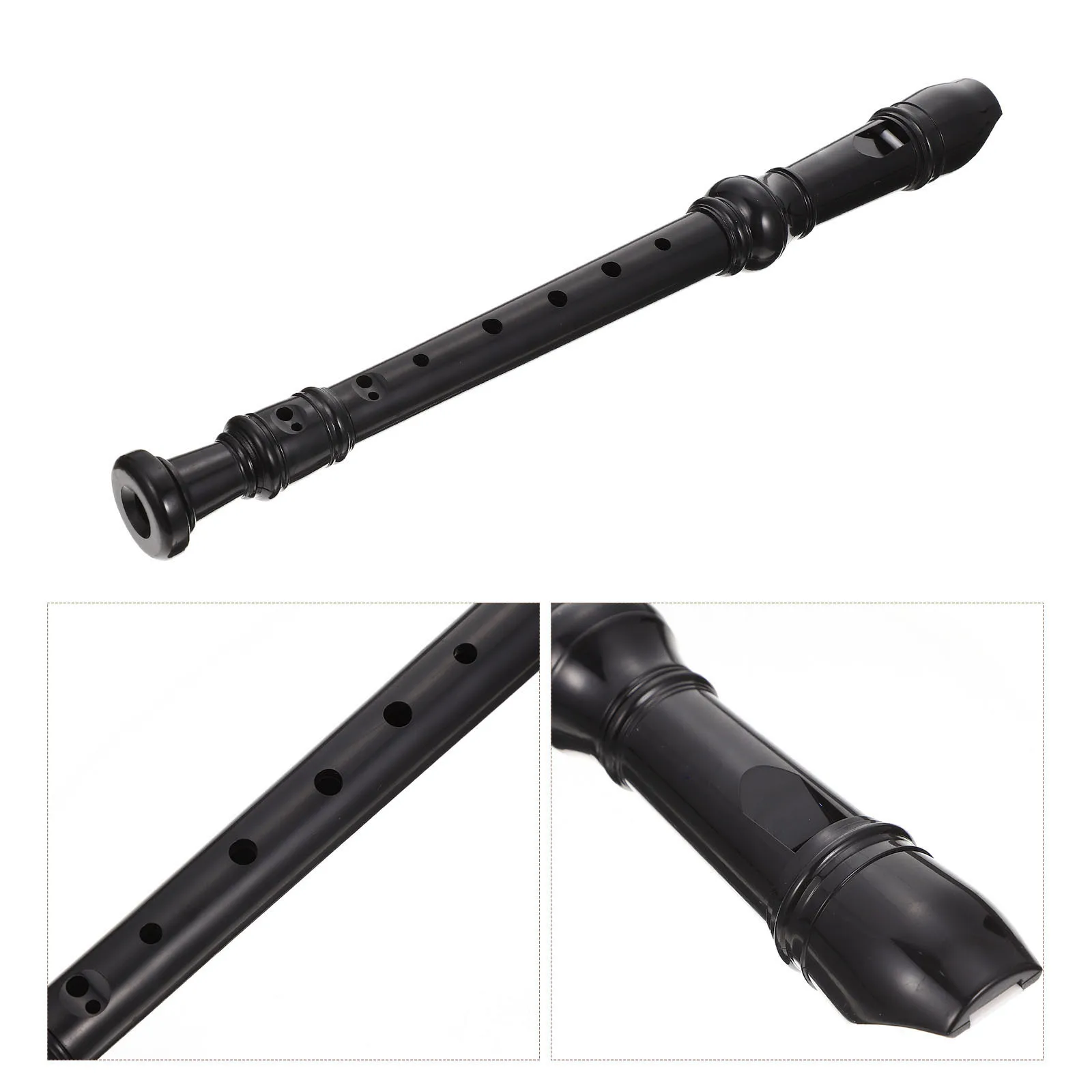 

8-Hole Plastic Clarinet for Beginners Childrens Practice Instrument Lightweight Durable Accurate Tones Plastic Clarinet