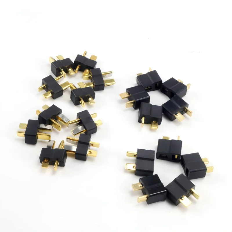 Connecteurs mâles et femelles noirs de type T, 10 /20 paires, pour batterie au lithium RC, véhicule aérien sans pilote, avion, voiture, bateau