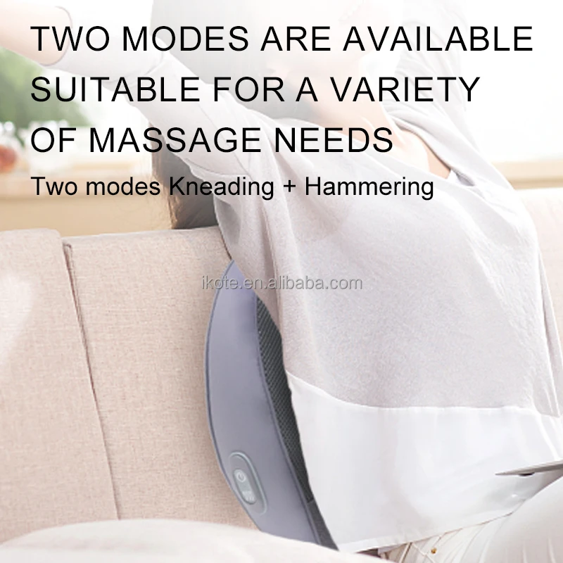 사무실용 의자 및 카시트 마사지 쿠션, 충전식 등 요추 통증 완화 마사지 베개