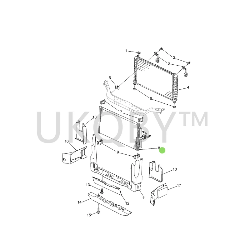 9033279 Suitable for Bu ic k Regal New Century GL8 Land Cruiser Air conditioning condenser, air conditioning cooling network