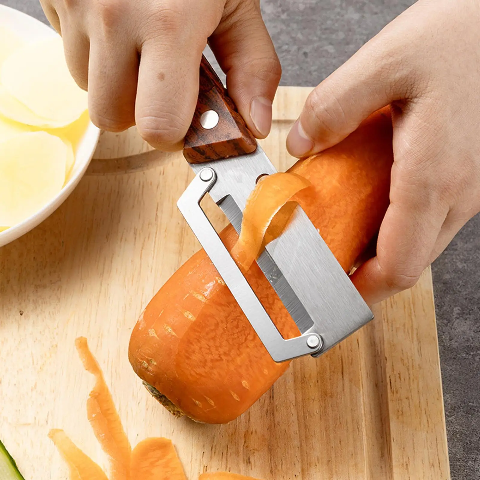 Vegetable Peeler For Kitchen Ergonomic Stainless Steel Multifunctional Portable Household Gadget Kitchen Peeler For Salad Food