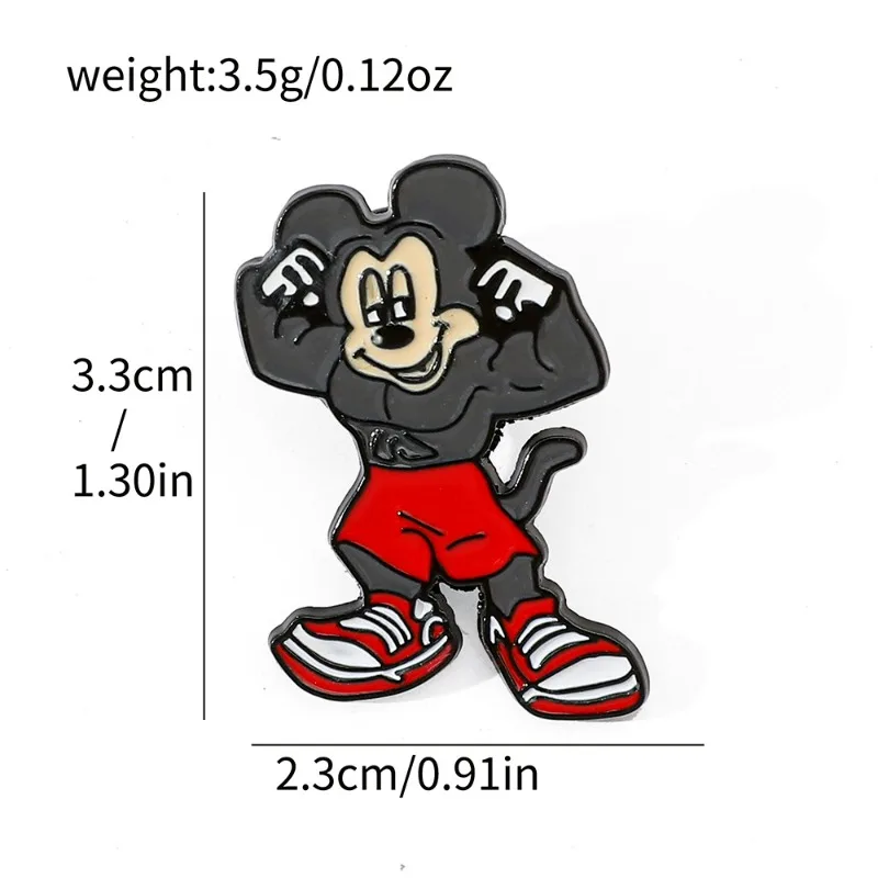 5PCS Cartoon creative personality spoof muscular hunk Sanrio brooch kt pussy kulomi jade cinnamon dog alloy badge