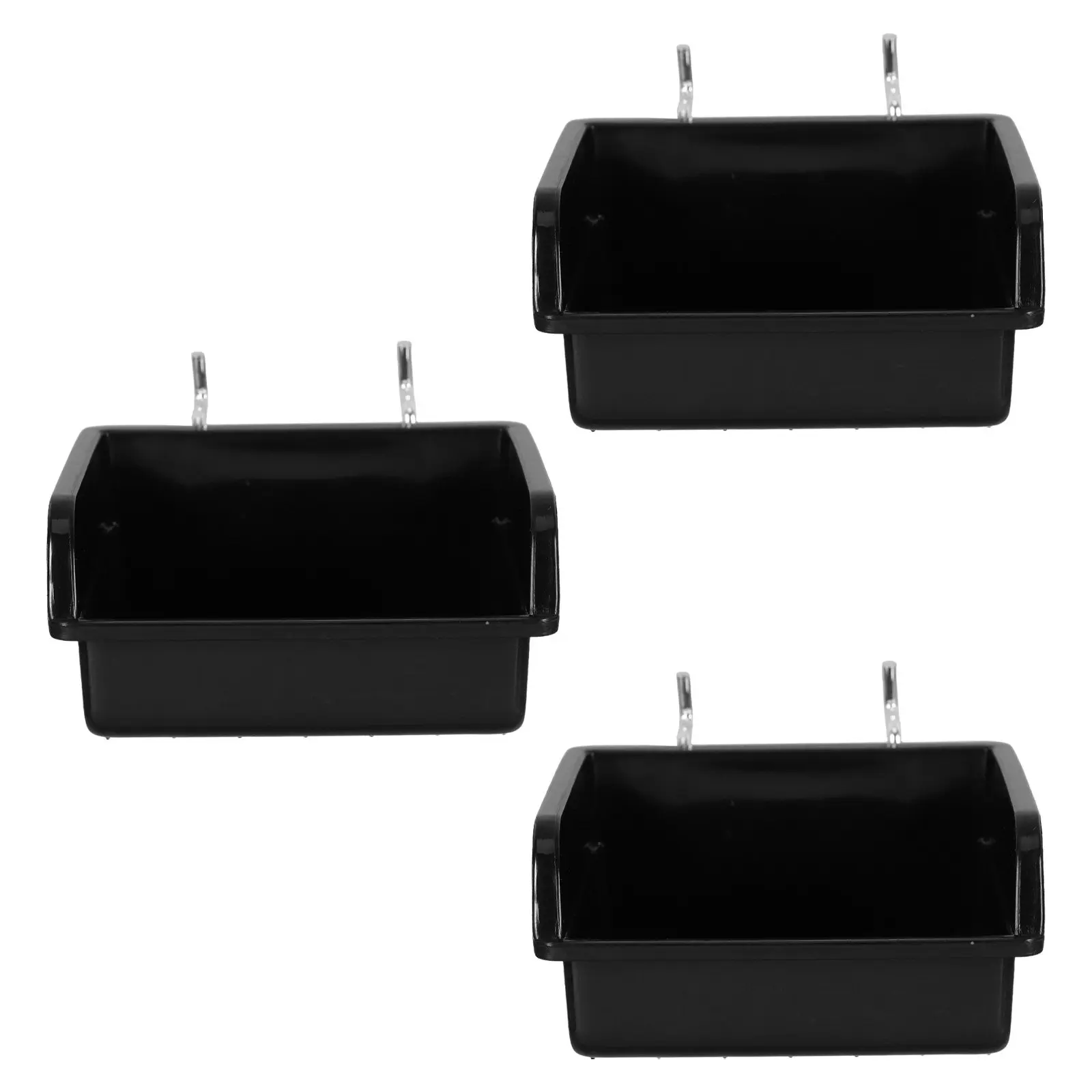 

3Pcs Pegboard Storage Bin Thickened Antistatic Plastic Organizer Box Garage Office Workshop Tool Holder Parts Bins Small