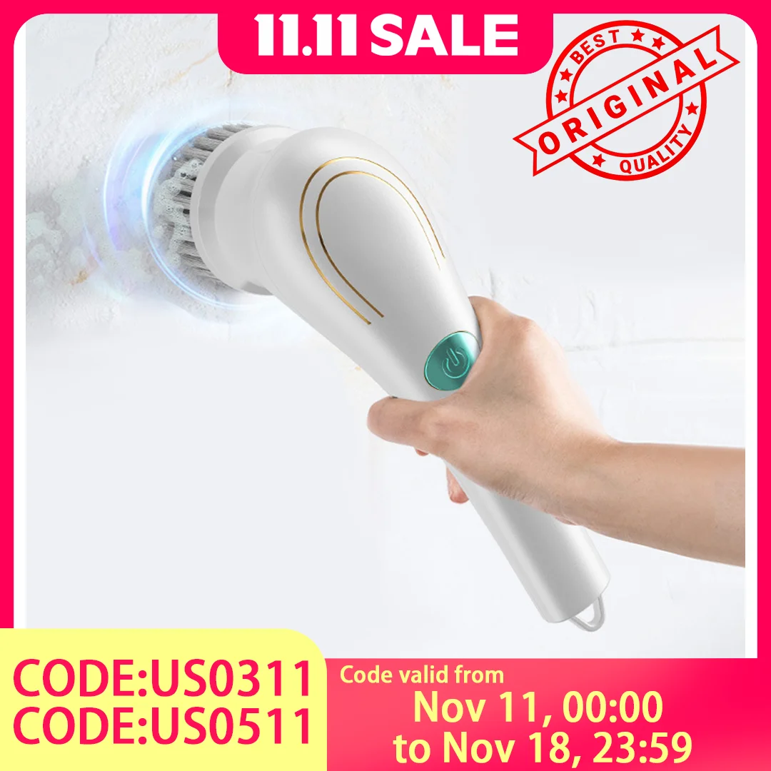 Five in One Multifunctional Electric Cleaning Brush for Bathroom Washing and Kitchen Cleaning Tools