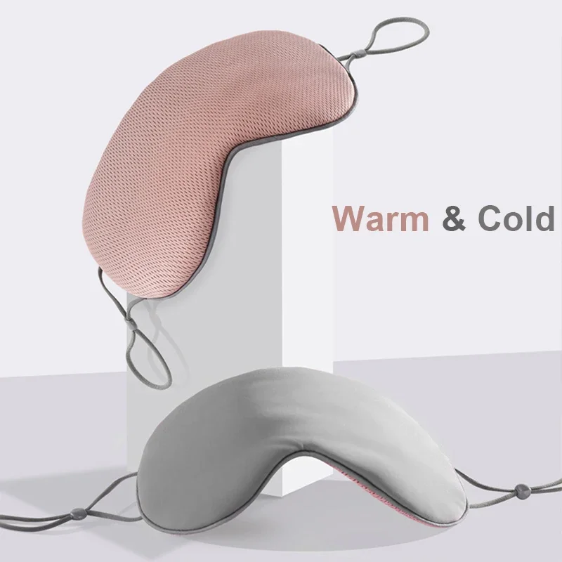 قناع العين للنوم على الوجهين ، مقاوم للضوء ، ناعم ، صديق للجلد ، غطاء للأذن صحي ، دافئ ، بارد ، سفر ، قيلولة #3