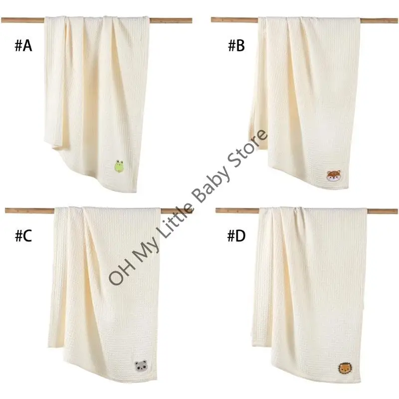 

M76C Baby Bath Towel Cotton Sleeping Blanket Breathable Newborns Swaddles Printed Thin Quilt Shower Gift for Infant Toddlers
