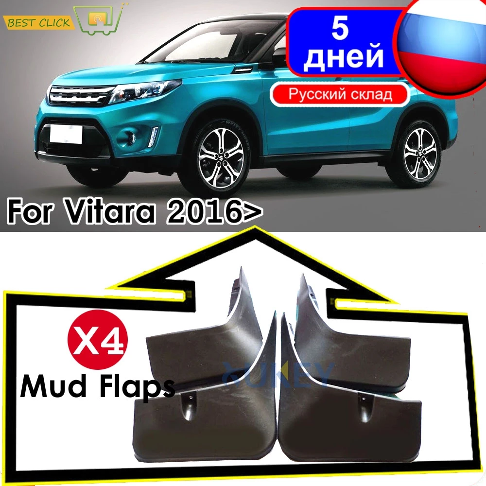 Car Mud Flaps For Suzuki Vitara / Edcudo 2016 2017 2018 2019 Mudflaps Splash Guards Mudguards  Fender Front & Rear Protector