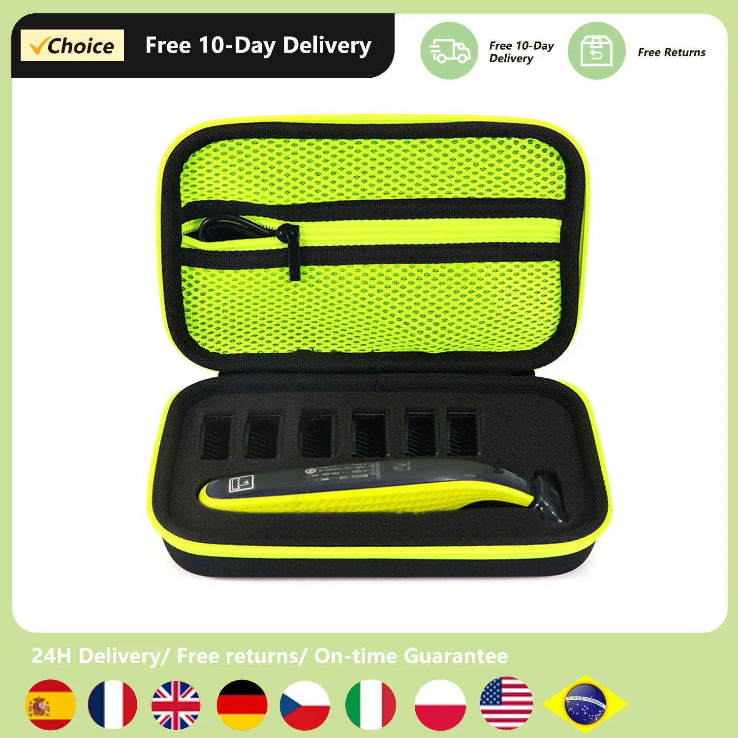 

Storage Case for Philips Shaver Electric Trimmer Shaver Travel Case Storage Bag for Philips One Blade QP2530/2520