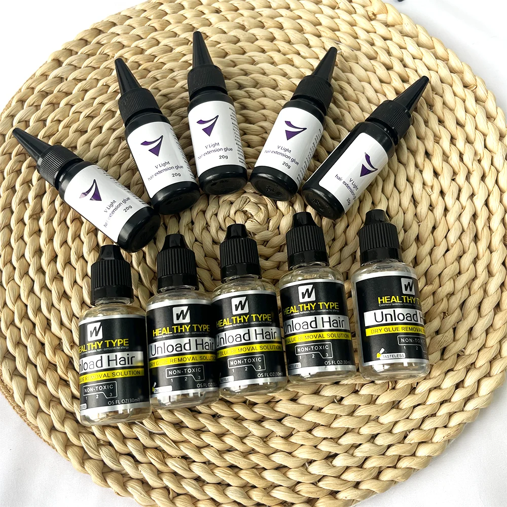 V-Light glue 20g for Tape hair extension tool professional V-Light Technology glue for HairExtension Wig Hair Piece