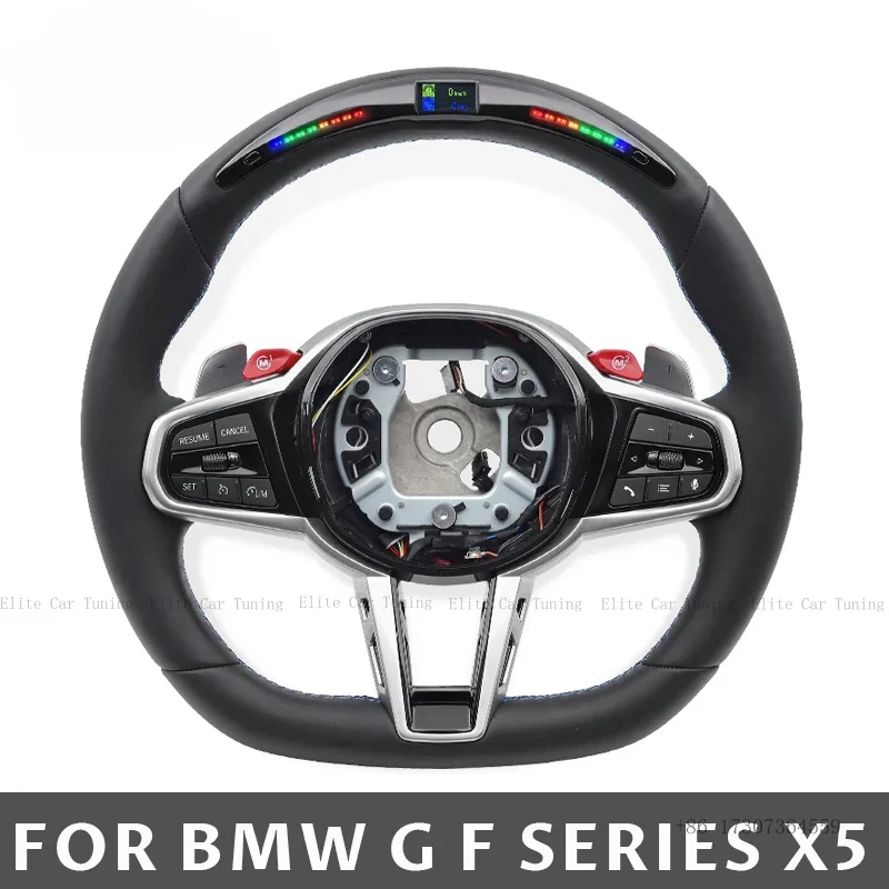 

Car LED Steering Wheel for BMW G01 G02 G05 G20 G21 G26 G29 G30 G32 G42 G80 G82 G87 F07 F10 F15 F40 X1 X3 X6 X7 Car Accessories
