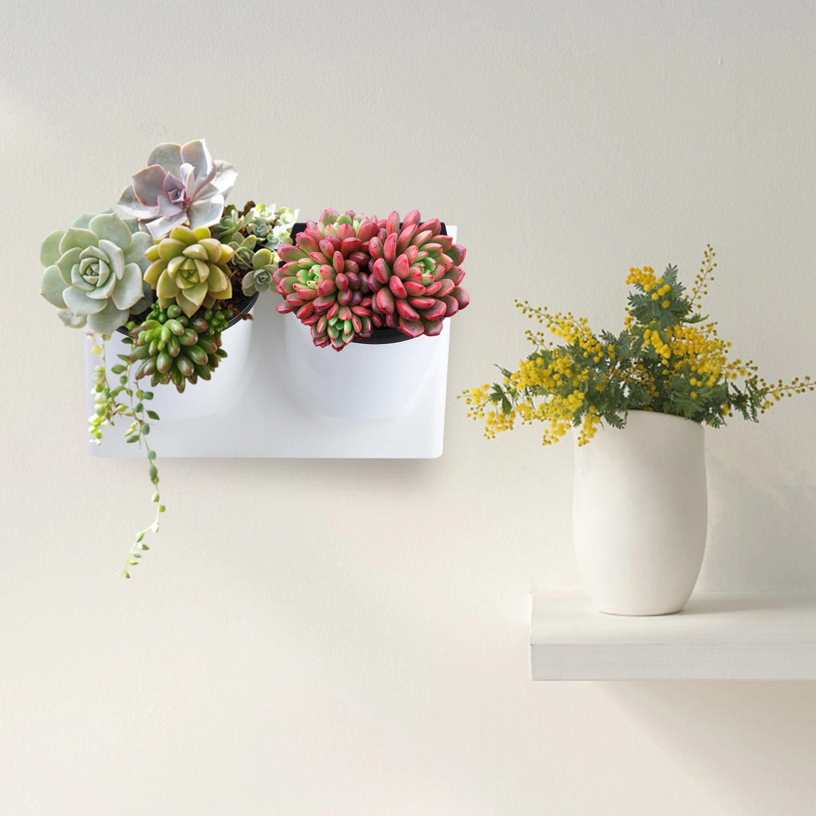 

Creative Self Watering Flowerpot Wall Mounted Hanging Planter Long Time Water Storage Durable Heat Resistant For Indoor Outdoor