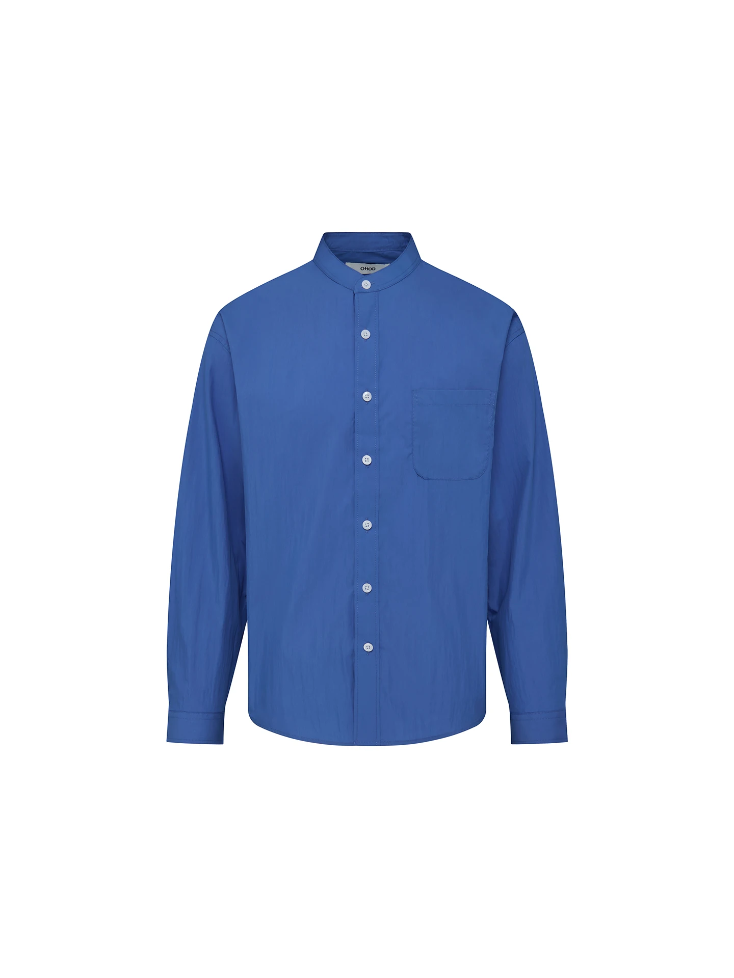 

Ретро-японская рубашка с воротником-стойкой, однотонная, с текстурой, повседневная, в стиле кэжуал, для пар, весенняя верхняя одежда, с длинными рукавами, на пуговицах