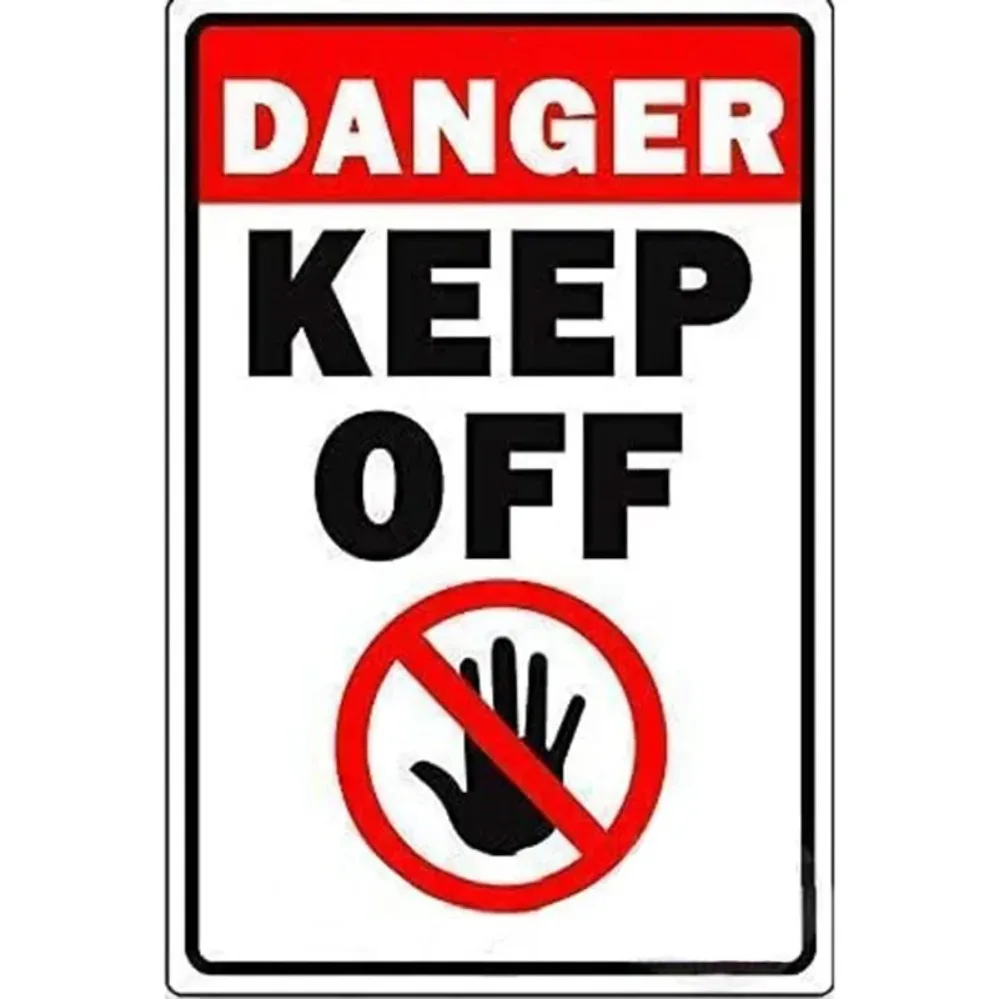 Vintage Danger Do Not Enter Metal Plaque | Warning Decor for Garage, Garden, Restaurant, Bar, Cafe, Club Walls