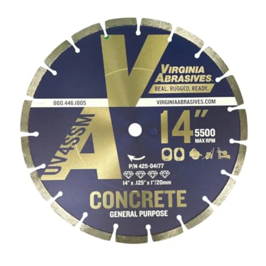 

14 x.125 x 1/20mm Ultra Value Concrete Diamond Blade Wet/Dry Masonry Tool High-Speed Cutting Disc 1pc