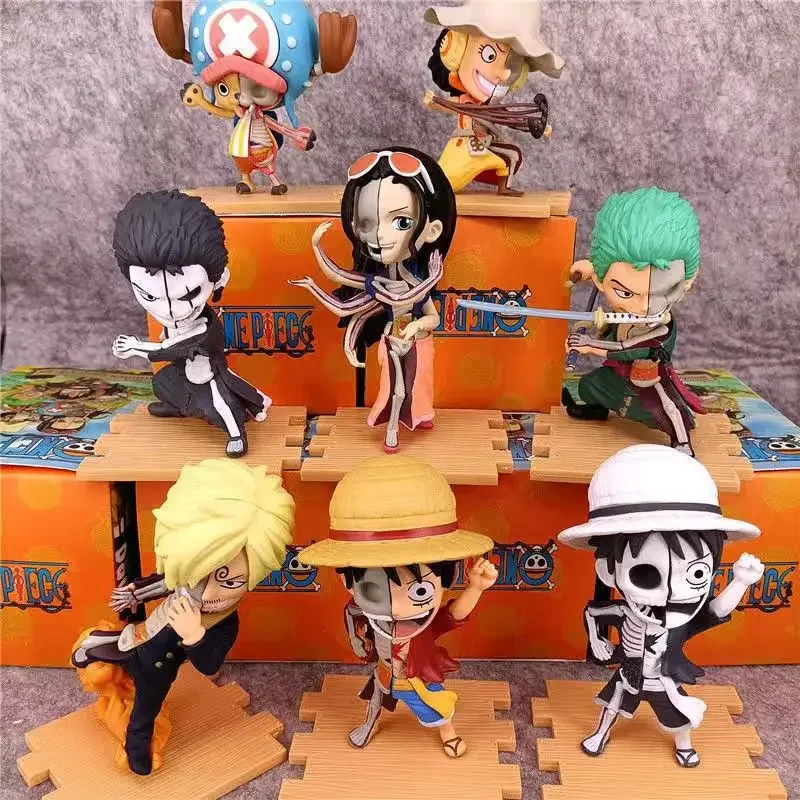 Anime One Piece Luffy Zoro Model Decoration Ornament Collection Statue Trend Model Doll Pvc Figure Toys For Children Presents