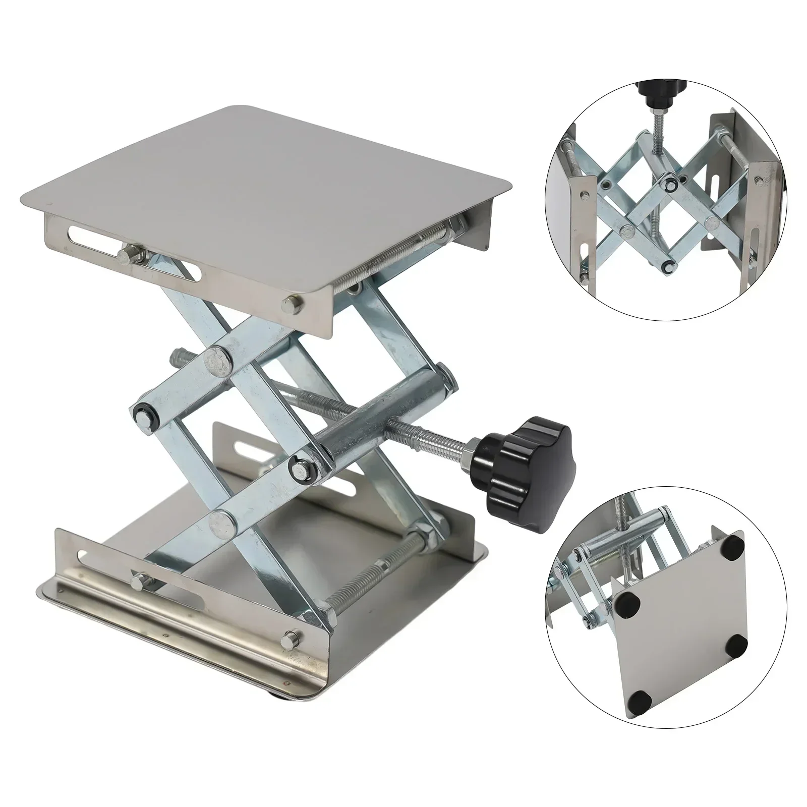 1pc Stainless Steel Lifting Table Adjustable Woodworking Machinery Router Lift Laboratory Manual Stand Milling Machine Lift Plat