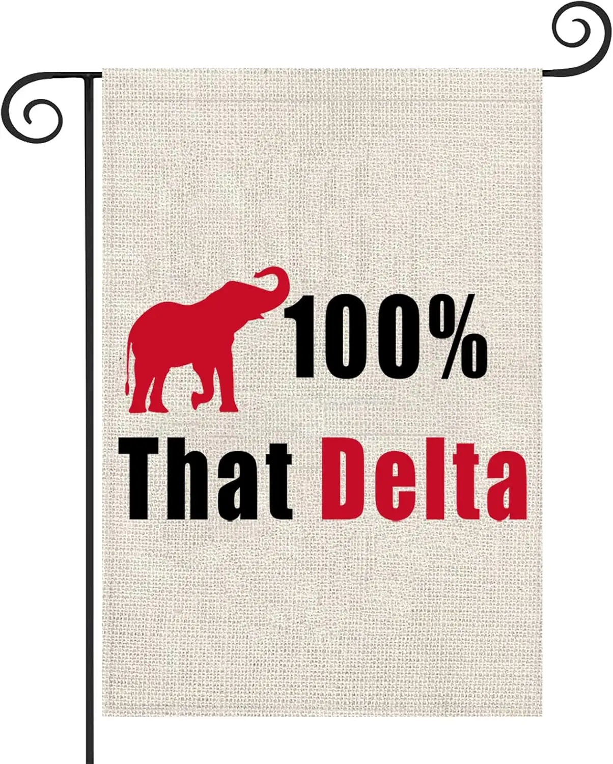 Sisters Sorority Garden Flag 100% That Del*a Sisters Sorority Elephant Outdoor Yard Flag Housewarming Gift (100% That Del*a)