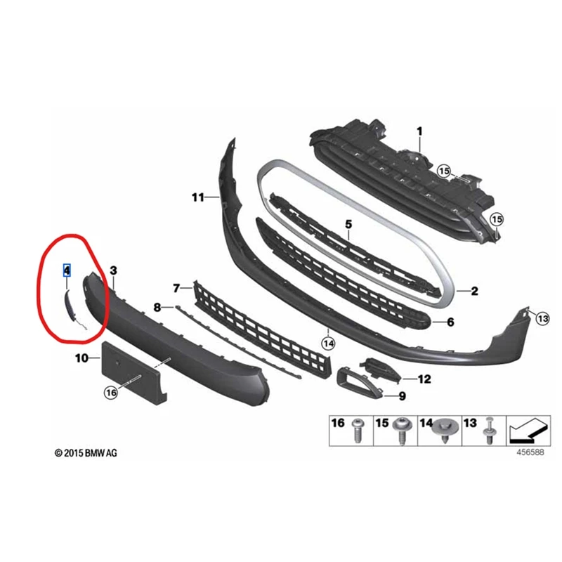 51117376447 Car Front Bumper Tow Hook Eye Cover For BMW MINI Clubman Cooper F54 2014-2023 Towing Caps Gloss Black