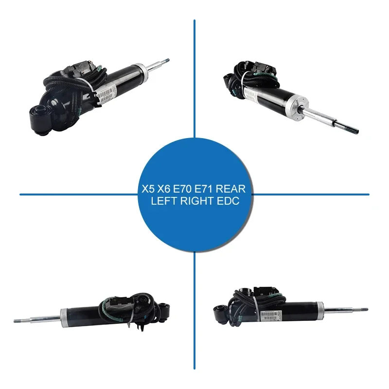 Car Front Rear Air Suspension Shock Absorber EDC with Sensor and Wire for BMW X5 X6 E70 E71 2006-2013 37126794543 37126794544