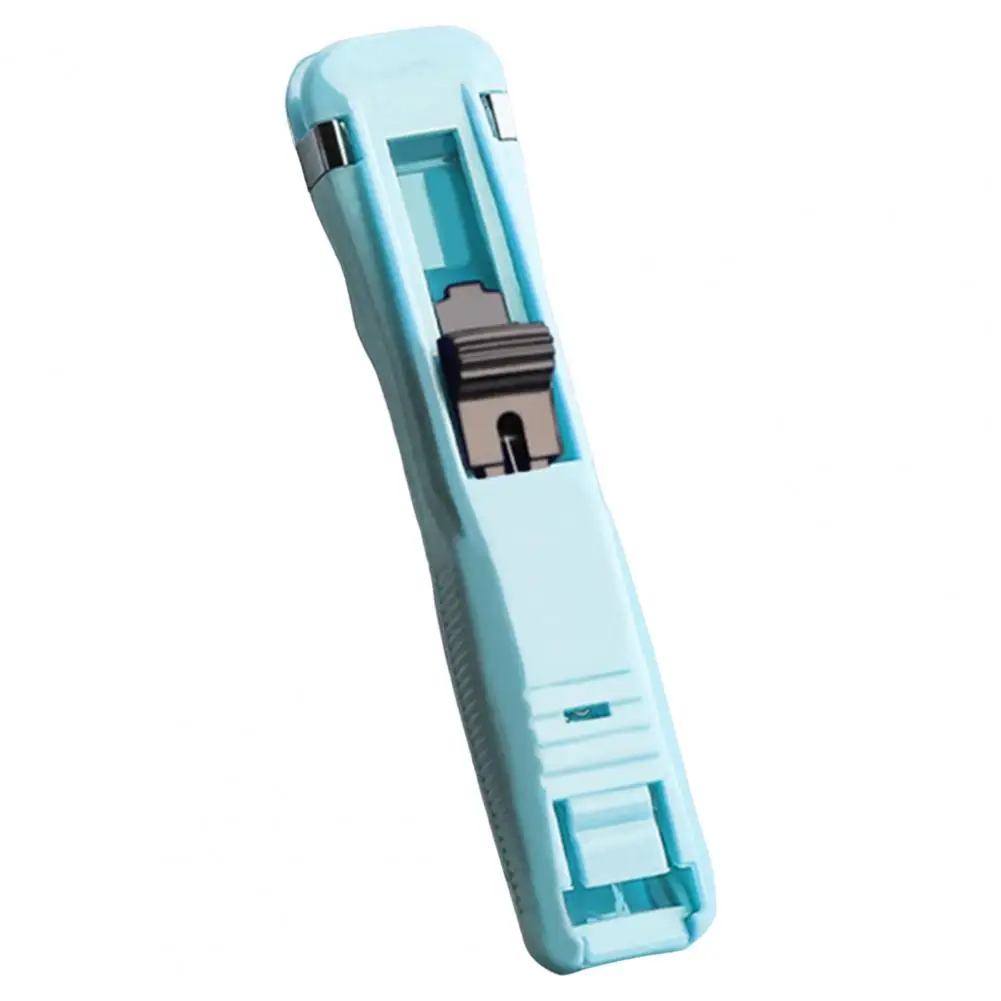 Not Damage Paper Mini Plastic Clip Push Clipper Latest Stapler for School