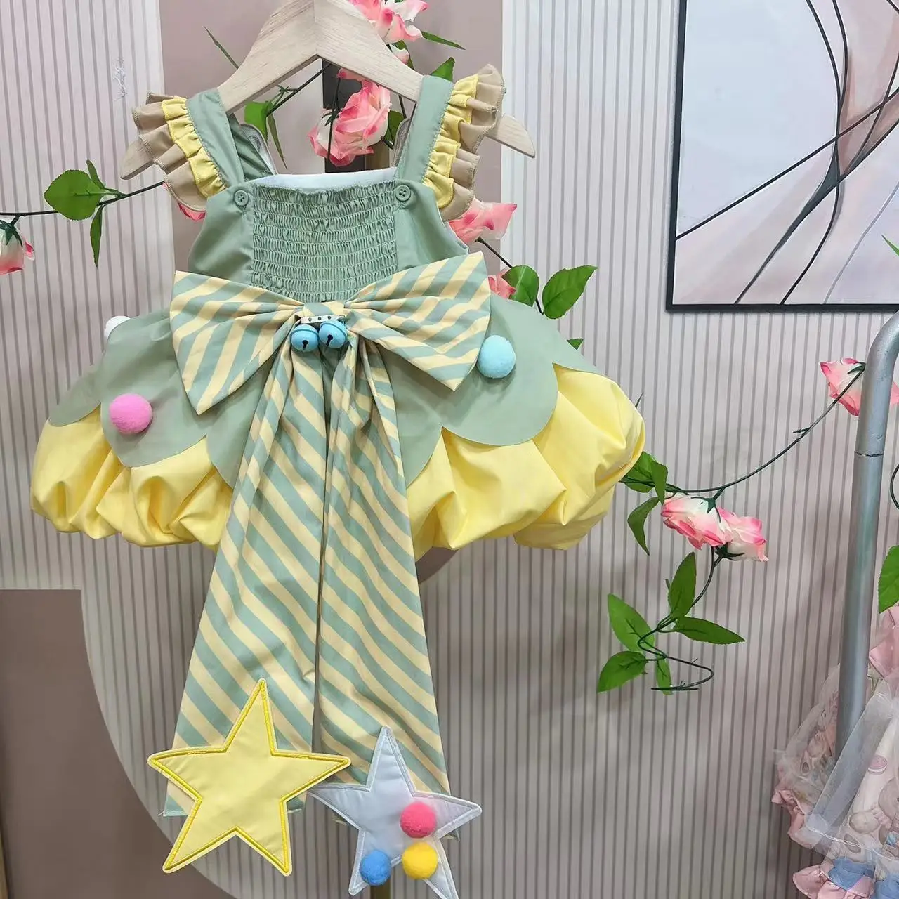 Vestido Lolita para bebé, Vestido de princesa para menina, Roupa de festa de casamento infantil, Última tendência, Verão, Novo, 2023