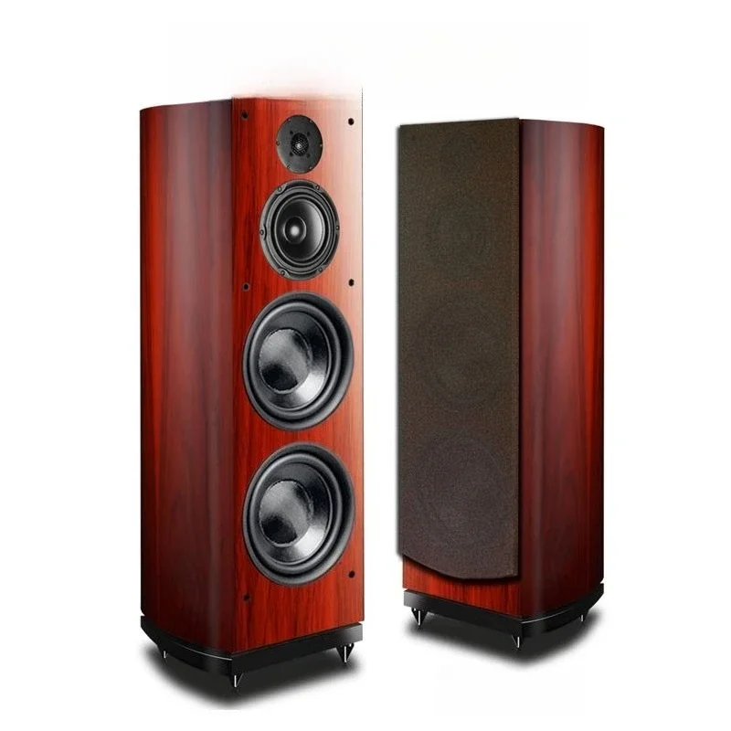 

Household double 10-inch wooden passive floor-to-ceiling speakers, a pair of three-point frequency