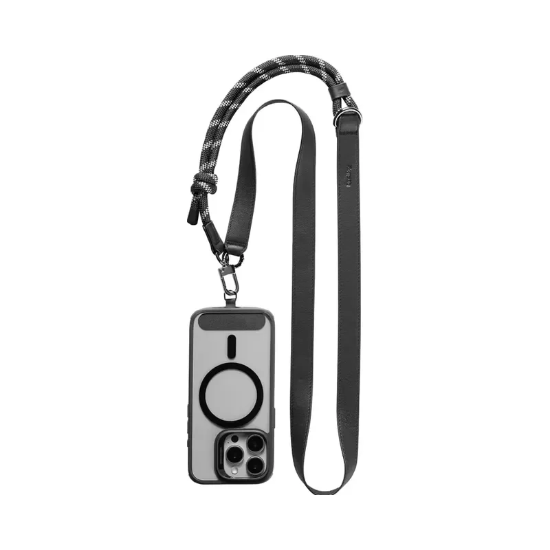 Applicable to Suitable for SMALLRIG Adjustable Neck Crossbody Lanyard Leather & Nylon Phone Shoulder Strap, Built-in Hook